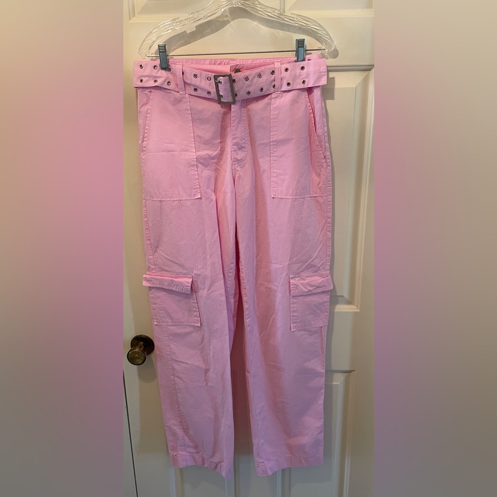 Frankie's Bikinis Light Pink Cargo Trousers